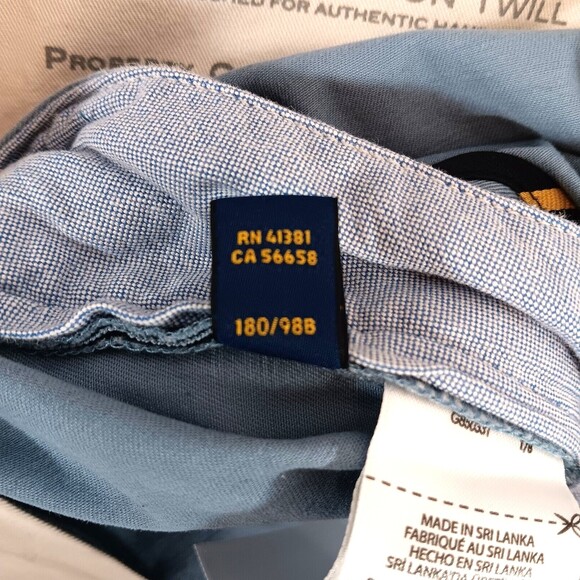 Polo Ralph Lauren Shorts Mens 38 Light Blue Twill The Polo Chino Preppy Stretch - Picture 10 of 11